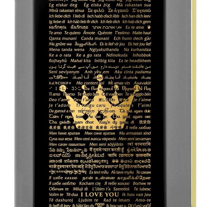 Crown the King of Your Heart Necklace Over 100 Languages I Love You Pendant